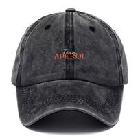 Team Aperol Vintage Washed Baseball Cap Retro Distressed Cotton Hat Unisex Adjustable Snapback For Group Party Sports Friends