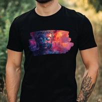 T-Shirt Herren Buddha Portrait Motiv Baumwolle Größe XS bis 5XL L
