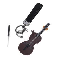 Unique Leather Violin And Guitar Keychain Luxurious Leather Violin Keychain Accessory Perfect Gift For Music Enthusiasts