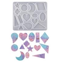 Unique Star Moon Lead Heart Pendants Epoxy Mold Jewelry Making DIY Craft Tools 1