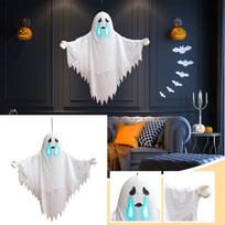 Halloween Glowing Hanging Decoration Sound-Activated Talking Prop for Indoor Outdoor Use One Size