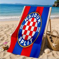 Hajduk Split Football Crest Beach Towel, Quick-drying, Easy to Care for, Suitable for Both Fitness and Beach Vacations,Sports Essential 70cmx140cm(27x55inch)