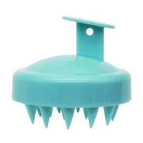 Shampoo Brush Ergonomic Handle Soft Silicone Scalp Scrubber Stimulates Scalp Acupoints Promotes Blood Circulation Spa Scalp Massager Brush žalsvai mėlyna