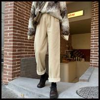 Vintage Corduroy Wide Leg Pants Women High Waist Pockets Baggy Trousers Streetwear Korean All Match Black Casual Straight Pants S abrikosas