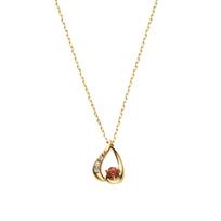 Vendome Aoyama Necklace K10 Yellow Gold K10 Yellow Gold Garnet Diamond Birthstone AJVN147440GN [Official] [January Birthstone]