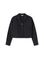 Top Ten Women'S) Nylon Crop Work Shirt_Msf2Wc2503 Bk/100
