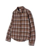 Viva Brown 85-Viva076 Country Murphy Slim Fit Long Sleeve Tartan Check Shirt Brown Green/Free