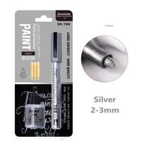 Permanent Metallic Paint Marker Pen With Ink Set Diy Resin Mold Tire Metal Oil Gold Silver White Black Blue Markers Pens Drawing sidabras