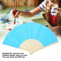5PCS 8.3in Foldable Handheld Paper Fan Customizable Blank Folding Fan  Daily Personal Cooling Tool
