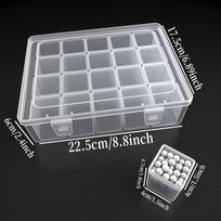 Plastic Diamond Painting Beads Storage Box Transparent Portable Bead Storage Box Dustproof with Lid Jewelry Storage Box
