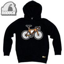 Doldol Roduck_Hoody_04 Road Bicycle Roduck Duck Character Graphic Hoodie Black/M