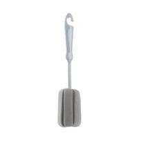 Cup Brush Soft Sponge Strong Decontamination Long Handle Baby Milk Bottle Brush Cup Cleaner for Kitchen Short gray