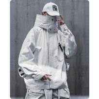 Emo Vyriški Japoniški Harajuku Alt Megztiniai Negabaritinis džemperis Ilgas apsiaustas Hip Hop Gotikiniai Apranga Gatvės Apranga Techwear Paltai Viršutiniai Drabužiai L balta