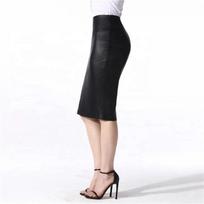 Fashion Party Women's Skirt Handmade Genuine Lambskin Leather Club Wear Soft S juoda