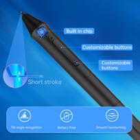 W500 Battery free Stylus Pen 8192 Pressure Levels with 2 Customize Keys Compatible with Huion HS611  Inspiroy WH1409 V2 juoda