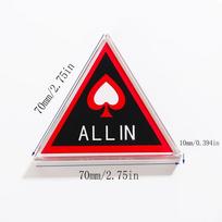 Acrylic Crystal Exquisite Poker Dealer Puck Button Code ”ALL IN  Entertainment Game Board Table Accessories