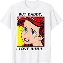 Mažoji undinėlė Arielė Bet tėti, aš jį myliu Komiksas , S-5XL Unisex Marškinėliai L black