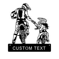 Metal Garage Wall Art Dirt Bike Gift for Dad Husband Motocross Decor Man Cave Sign