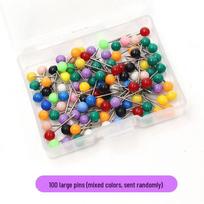 Ten Colors 500 Pcs Plastic Ball Head Pins - Large, Colored Push Pins for Maps