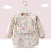 Baby Coverall Waterproof Bib: Autumn/Winter Stain-Proof Protective Outerwear for Girls - Ideal for Kindergarten & Mealtime. Size 100 [2-3 years]