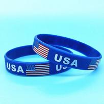 2vnt JAV vėliava apyrankė Vyrams Motyvuojanti silikoninė apyrankė Amerikietiška sportinė guma Draugystė riešinės Priedai Dovanos 2pcs