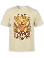 Better With Dogs Dog Tshirt Unisex S