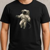T-Shirt Herren Astronaut schwebt im Weltraum Motiv Baumwolle Größe S bis 5XL M