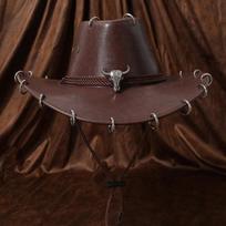 Fashion Wide Brim Western Cowboy Hat Pu Leather Solid Color Cowgirl Cap Punk Ethnic Style Summer Hat Ladies XS（old）