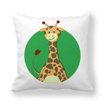 Cartoon animal photo frame Digital printing short plush pillow covers for car sofa office cushion cover home goods 35x35cm