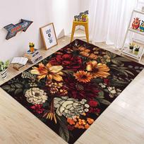 3D Dream Sun Flowers Nordic Daisy kilimas svetainės miegamojo namų dekoravimui, neslystantis dekoravimas sofos durų kilimėliui Dovanos vaikui 50X80CM