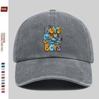 Boys Will Be Boys Skateboard Graphic Washed Baseball Cap Denim Adjustable Sun Hat for Unisex One Size