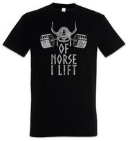 Of Norse I Lift T-Shirt Fun Weightlifting Viking Vikings Gym Curls Valhalla Pump XS