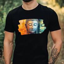 T-Shirt Herren Buddha Portrait Motiv Baumwolle Größe XS bis 5XL XXL