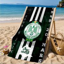 Raja Club Athletic Crest Beach Towel, Quick-drying, Easy to Care for, Suitable for Both Fitness and Beach Vacations,Sports Essential 70cmx140cm(27x55inch)