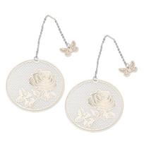 2Pcs Hollow Design Leaf Vein Bookmark Leaf Vein Design Hollow Bookmark Metal Bookmark  For Readers