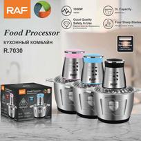 European and U.S. Standard Meat Grinder, Household Stainless Steel Electric Food Processor, Multifunctional Kitchen Meat Grinder, 3L gray