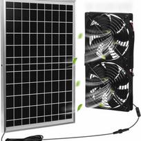 Solar Fan Ventilation Fan 15W Cooling Fan Integrated Dual Fan Kit  Shed