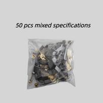 50pcs Heavy-Duty Carbon Brush with Metal Bases - for drills, Sanders, Grinders, Motors - Durable Motor Repair Parts Kit