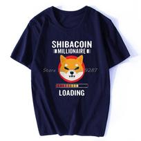 Millionaire Loading Shiba Inu TShirt Cotton Oversized ONeck Tshirt T Shirt Oversized Unisex Streetwear Tops Tees Clothes S