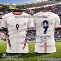 25-26 England Soccer Fan Jersey Special Edition Breathable Quick Dry Comfortable Training Football Shirt Outdoor Kids Adults S