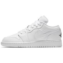 Jordan 1 Low GS Triple White 553560-110 37.5 balta