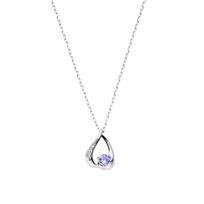 Vendome Aoyama December K10 White Birthstone AJBN147440TA [Official] Necklace, Birthstone, Gold, Tanzanite, Diamond,