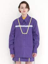 Mimi Kawi Treadmill Line Taped Shirt / Purple Purple