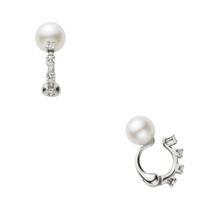 VENDOME AOYAMA Kuma Diamond Freshwater Pearl Reversible Earrings KMHE0039 DI [Vendome Aoyama] Kengo + MA,YUk10WG Kengo Kuma