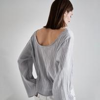 Nowood Plisse Blouse (Gray) Gray/Free