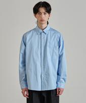 Pyeonma Typewriter Relax Shirt - Sky Blue Sky Blue/M