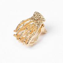 Halloween Gothic Alloy Skeleton Hand Grip Clip Girls Ponytail Bangs Hair Clip Retro Fashion Headwear Jewelry auksas