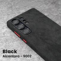Magnetinis originalios ALCANTARA dėklas Samsung Galaxy S25 S24 Ultra, prabangus verslo, superautomobilio stiliaus, tokios pat prabangios zomšinės odos telefono dėklai for S25 Ultra gray
