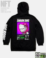 Doldol Shark-Dog-Hoody-255 Shark Dog Surfing Hawaii Nft Character Graphic Hoodie Light Gray/Xxl