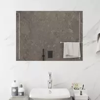 LED vonios veidrodis Skaidrus 80 x 60 cm grūdintas stiklas